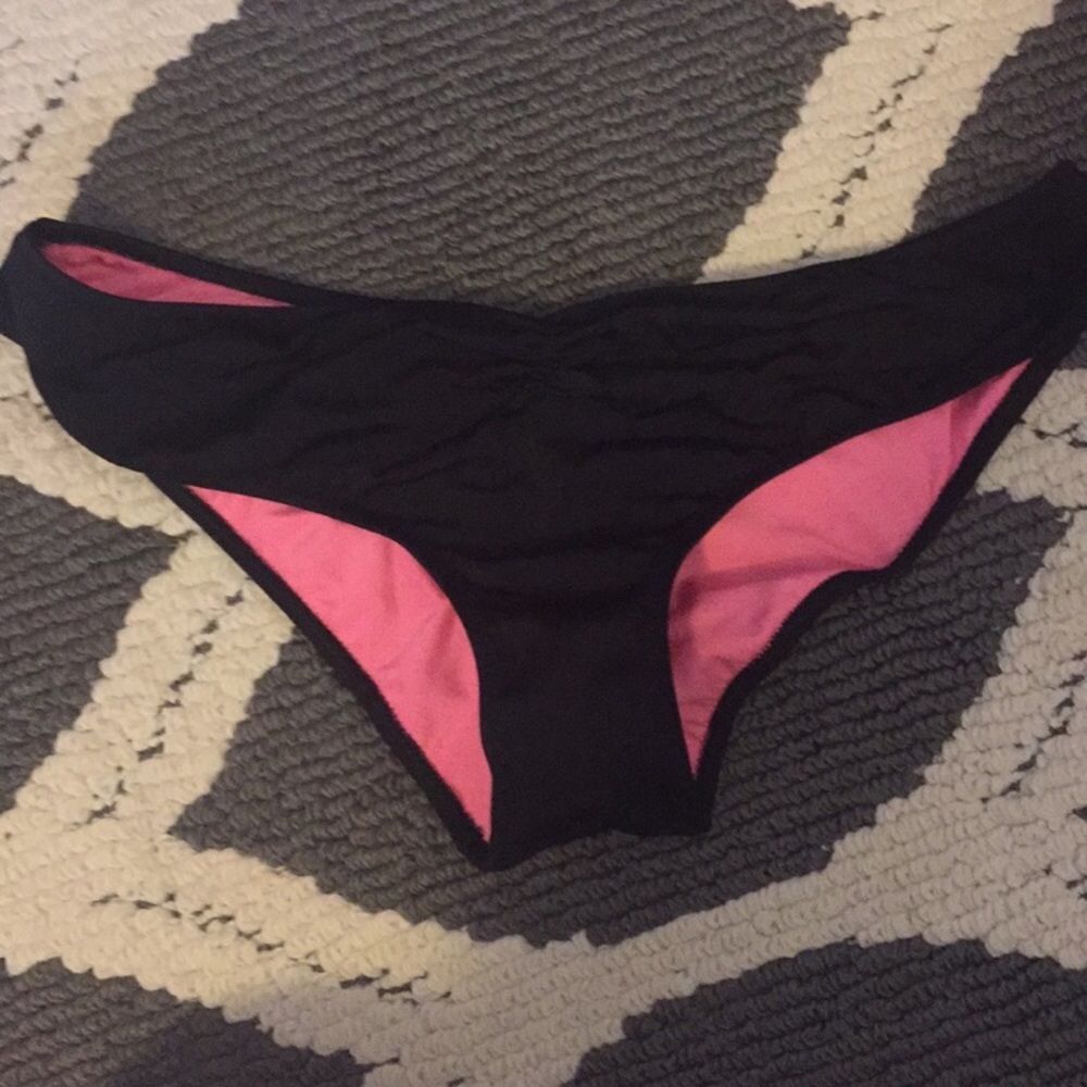 Rushed bikini bottoms VS size medium in black.